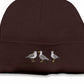 Embroidered Seagull Beanies Hat, Comfort Color Winter Caps, Double Layer Knitted Cuffed Unisex Beanie Hats, Special Gifts for Bird Lovers
