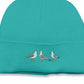 Embroidered Seagull Beanies Hat, Comfort Color Winter Caps, Double Layer Knitted Cuffed Unisex Beanie Hats, Special Gifts for Bird Lovers
