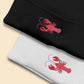 Embroidered Lobster Beanies, Comfort Colors Winter Hats, Minimalist Double Layer Unisex Beanie, Lobster Embroidery Caps, Animal Lover Gifts