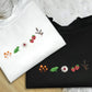 Mushroom Plant Embroidered Crewneck Sweatshirt, Magic Mushroom Frog Botanical Plant Flower Sweatshirt, Cottagecore Jumper, Nature Lover Gift