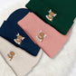 Embroidered Cute Scottish Cow Beanie, Comfort Colors Highland Cow Beanie Caps, Winter Hats, Double Layered Beanies, Cute Animal Lover Gifts