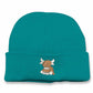 Embroidered Cute Scottish Cow Beanie, Comfort Colors Highland Cow Beanie Caps, Winter Hats, Double Layered Beanies, Cute Animal Lover Gifts