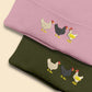 Embroidered Chickens Beanies, Comfort Colors Chicken Embroidery Hat, Comfy Winter Hats, Cotton Canvas Beanies, Chicken Hat, Bird Lover Gifts