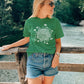 Mushroom Tree Ring Shirt, Magic Mushroom Nature Printed T Shirt, Botanical Plant Outdoor Camping Tee, Mushrooms Shrooms Forest Graphic Tops