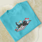 Embroidered Cat Sweatshirt, Cute Kitten On Books Embroider Jumper, Wild Mushrooms Design Embroidered Sweater, Books Reading Cat Lover Outfit