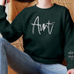Aunt Sweatshirt, Personalised Names On Sleeve Crewneck Sweater, Beautiful Printed Heart Aunt Jumpers, Matching Outfit, Aunti Birthday Gifts