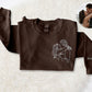 Matching Couple Sweatshirt, Custom Photo Portrait With Roman Numerals Sleeve Jumper, Sketch from Picture Memorial GF BF Valentine Day Outfit