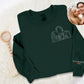 Matching Couple Sweatshirt, Custom Photo Portrait With Roman Numerals Sleeve Jumper, Sketch from Picture Memorial GF BF Valentine Day Outfit