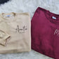 Personalised Hoodies for Mom Dad, Custom Mama Sweatshirt, Kids Name Printed On Sleeve Heart Hooded Jumper, Unisex Comfy XS-4XL Sizes Outfits