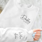 Personalised Hoodies for Mom Dad, Custom Mama Sweatshirt, Kids Name Printed On Sleeve Heart Hooded Jumper, Unisex Comfy XS-4XL Sizes Outfits