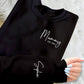 Personalised Hoodies for Mom Dad, Custom Mama Sweatshirt, Kids Name Printed On Sleeve Heart Hooded Jumper, Unisex Comfy XS-4XL Sizes Outfits