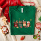 Christmas T Shirts, Christmas Coffee Gift Shirts, Cute Gingerbread XMAS Clothing, Festive XMAS Cool Cotton T Shirts, Merry Christmas Eve Top