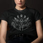 Aesthetic Celestial Moth Art T Shirt, Moon Phases Comfort Color Graphic Shirt, Butterfly Wildflower Art Printed Unisex Tee, Nature Lover Top