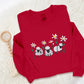 Embroidered Sheep Sweatshirt, Embroider Daisy Flower Minimalist Jumper, Farming Cute Sheep Cottagecore Crewneck Sweater, Animal Lover Gifts