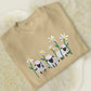 Embroidered Sheep Sweatshirt, Embroider Daisy Flower Minimalist Jumper, Farming Cute Sheep Cottagecore Crewneck Sweater, Animal Lover Gifts