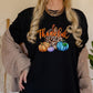 Retro Autumn Season Pumpkin T Shirt, Vintage Fall Comfort Colors Shirt, Leopard Print Thankful Graphic Tee, Halloween Gifts