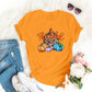 Retro Autumn Season Pumpkin T Shirt, Vintage Fall Comfort Colors Shirt, Leopard Print Thankful Graphic Tee, Halloween Gifts