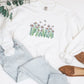 Embroidered Floral Butterfly Sweatshirt, Daisy Flowers Minimalist Crewneck Jumper, Daisies and Butterfly Unisex Sweaters, Flower Lover Gifts