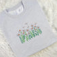 Embroidered Floral Butterfly Sweatshirt, Daisy Flowers Minimalist Crewneck Jumper, Daisies and Butterfly Unisex Sweaters, Flower Lover Gifts