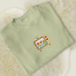 Embroidered TV Hawaii Flowers Sweatshirt, Beautiful Floral TV Design Embroidery, Crewneck Sweater, Unisex Pullover Jumper, XS-4XL Sizes