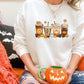 Vintage Fall Sweater, Halloween Pumpkin Sweatshirt, Retro Autumn Coffee Crewneck Jumper, Halloween Season Outfit Collections