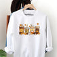 Vintage Fall Sweater, Halloween Pumpkin Sweatshirt, Retro Autumn Coffee Crewneck Jumper, Halloween Season Outfit Collections