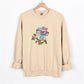 Embroidered Cute Owl Sweatshirt, Jungle Owl With Glasses Crewneck Sweater, Cute Woodland Baby Bird Flowers Embroidery Jumper, Birthday Gift