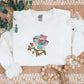 Embroidered Cute Owl Sweatshirt, Jungle Owl With Glasses Crewneck Sweater, Cute Woodland Baby Bird Flowers Embroidery Jumper, Birthday Gift