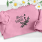 Best Mama Sweatshirt, Embroidered Flowers And Heart Crewneck Sweater, Beautiful Floral Embroidery Jumper, Mothers Day Memorial Gift For Mom