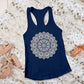 Women's Tank Tops, Mandala Flower Art Ladies Yoga Workout Vest, Exercise Gym Girls Racerback Tank, Mandala Printed Sleeveless Top Women Gift
