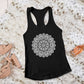 Women's Tank Tops, Mandala Flower Art Ladies Yoga Workout Vest, Exercise Gym Girls Racerback Tank, Mandala Printed Sleeveless Top Women Gift