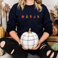 Fall Sweatshirt, Autumn Maple Leaf Embroidered Sweater, Vintage Autumn Fall Dry Leaves Unisex Jumper, Halloween Thanksgiving Matching Gifts