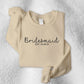 Bride and Bridesmaid Sweatshirt, Personalised Maid of Honor Embroidered Sweater, Bridal Party Jumper, Honeymoon Wedding Present Wifey Top