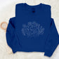 Embroidered Wildflowers Sweatshirt, Cottagecore Floral Crewneck Sweater, Aesthetic Birth Flowers Jumper, Special Birthday Gift For Wife Nana