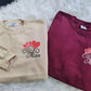 Mom Sweatshirts, Embroidered Bow And Heart Crewneck Sweater, Mama Minimalist Comfort Colors Jumpers, Grandmother Outfits, Mothers Day Gifts