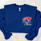 Mom Sweatshirts, Embroidered Bow And Heart Crewneck Sweater, Mama Minimalist Comfort Colors Jumpers, Grandmother Outfits, Mothers Day Gifts
