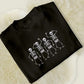 Embroidered Sweatshirt, Dainty Skeleton Halloween Crewneck Jumper, Dancing Skull Cool Bony Structure Cool Sweater