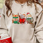 Christmas Sweater, Christmas Coffee Sweatshirt, Xmas Party Drinks Printed Sweatshirt, Aesthetic Minimalist Jumper, Coffee Lover Xmas Gifts