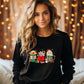 Christmas Sweater, Christmas Coffee Sweatshirt, Xmas Party Drinks Printed Sweatshirt, Aesthetic Minimalist Jumper, Coffee Lover Xmas Gifts