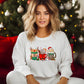 Christmas Sweater, Christmas Coffee Sweatshirt, Xmas Party Drinks Printed Sweatshirt, Aesthetic Minimalist Jumper, Coffee Lover Xmas Gifts