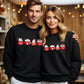Christmas Cat Sweatshirt, Xmas Matching Crewneck Sweater, Christmas Cute Kitten & Coffee Mugs Jumper, Christmas Cat Mom Top