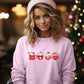Christmas Cat Sweatshirt, Xmas Matching Crewneck Sweater, Christmas Cute Kitten & Coffee Mugs Jumper, Christmas Cat Mom Top