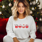 Christmas Cat Sweatshirt, Xmas Matching Crewneck Sweater, Christmas Cute Kitten & Coffee Mugs Jumper, Christmas Cat Mom Top