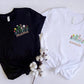 Mothers Day Floral Tshirt, Embroidered Custom Name With Flowers Shirt, Aesthetic Wildflowers Embroidery, Cottagecore Clothing, Unisex Shirt