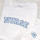 Personalised Nurse Sweatshirt, Embroidered Initial With Medical Stethoscope Sweater, Custom Medical Student Matching Outfit, Gift For Her