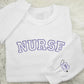 Personalised Nurse Sweatshirt, Embroidered Initial With Medical Stethoscope Sweater, Custom Medical Student Matching Outfit, Gift For Her