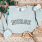 Personalised Nurse Sweatshirt, Embroidered Initial With Medical Stethoscope Sweater, Custom Medical Student Matching Outfit, Gift For Her