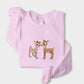 Embroidered Christmas Reindeer Sweater, Christmas Family Matching reindeer Sweatshirt, Cute Baby Deers jumper, Couple Matching Xmas Outfits