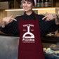 Personalised Pizza Apron, Pizza Baking BBQ Apron, Custom Name Printed Unisex Gift Apron, Oven Cooking Chef with Pockets Kitchen Baking Apron
