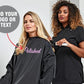 Custom Hairdresser Salon Gown, Personalised Logo Printed Long Sleeve Waterproof Gown, Beauticians Spa Makeup Artists Cover Up Customer Cape